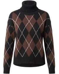 Aniye By - Rollkragenpullover Mit Argyle-Muster - Lyst