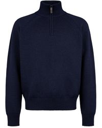 Tod's - High-Neck Half-Zip Sweater - Lyst