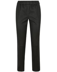 Enes - Elasticated-Waist Leather Trousers - Lyst