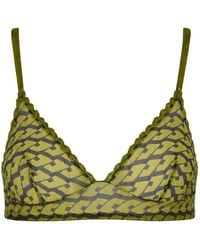 Laura Urbinati - Geometric-Print Tulle Bra - Lyst