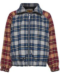 PDF - Patchwork-Check Raglan Jacket - Lyst