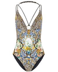 CAMILLA - Badeanzug Mit Leoparden-Print - Lyst