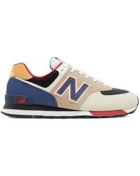 New Balance - Baskets En Daim 574 À Patch Logo - Lyst