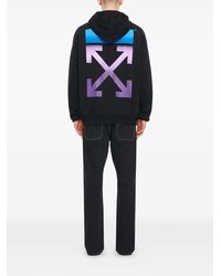 Off-White c/o Virgil Abloh Black Diagonal Gradient Zip Hoodie for