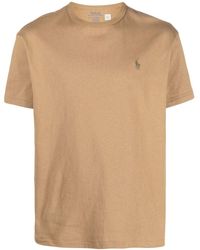 Polo Ralph Lauren - Logo-embroidery Cotton T-shirt - Lyst