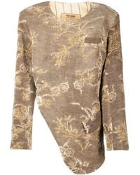 Uma Wang - Top Karaoke A Maniche Lunghe Con Inserti - Lyst