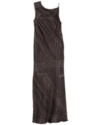 Alysi - Asymmetric-Neck Maxi Dress - Lyst