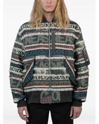 Sacai - X Eric Haze Jacquard-pattern Bomber Jacket - Lyst