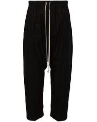Rick Owens - Drawstring-waist Cropped Trousers - Lyst