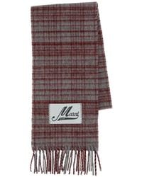 Marni - Sciarpa A Quadri Con Frange - Lyst