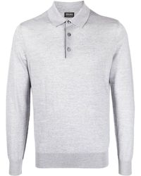 Zegna - Long-sleeve Wool Polo Shirt - Lyst