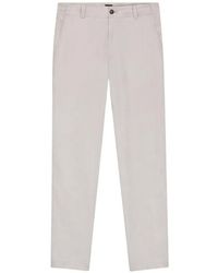 BOSS - Linen-Blend Trousers With Logo Detail - Lyst