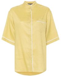 Fabiana Filippi - Contrast-Trim Linen Shirt - Lyst