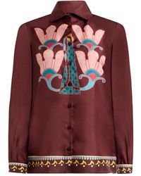 Etro - Floral Print Silk Shirt - Lyst