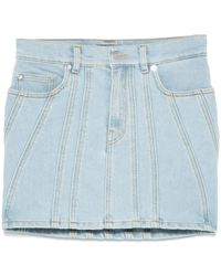 Mugler - Spiral-detail Mini Skirt - Lyst
