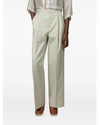 Indress - Rye Pleated Cotton Trousers - Lyst