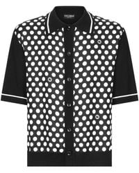 Dolce & Gabbana - Camisa con motivo de lunares y manga corta - Lyst