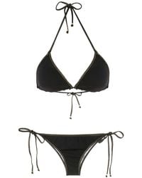 Amir Slama - Metallic Detail Triangle Bikini Set - Lyst