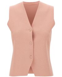 Kangra - Stitch-Effect V-Neck Vest - Lyst