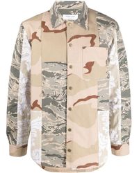 Marine Serre - Multi-panel Single-breasted Jacket Beige - Lyst
