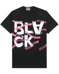 COMME DES GARÇON BLACK - Graphic-Print T-Shirt - Lyst