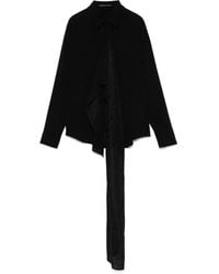 Yohji Yamamoto - Hemd mit drapiertem Einsatz - Lyst