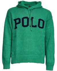 Polo Ralph Lauren - Hoodie En Maille À Logo En Intarsia - Lyst