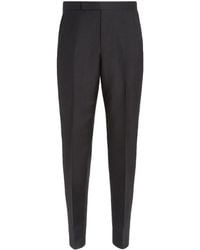ZEGNA - Wool-Mohair Tailored Trousers - Lyst
