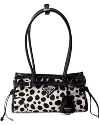 Prada - Bonnie Small Printed Calf Hair And Leather Handbag - Lyst