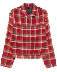 R13 - Plaid-Pattern Shirt Jacket - Lyst