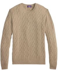 Ralph Lauren - Cable-Knit Cashmere Pullover - Lyst