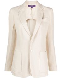 Ralph Lauren - Hailey Basket-Weave Blazer - Lyst