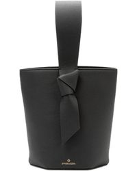 La Portegna - Julieta Knotted Leather Bucket Mini Bag - Lyst