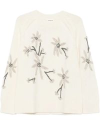 P.A.R.O.S.H. - Pull À Manches Raglan Et Broderie Florale - Lyst