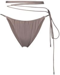 Saint Laurent - Wraparound Lace-Up Bikini Bottom - Lyst