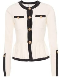 Fracomina - Peplum-Hem Button-Up Cardigan - Lyst