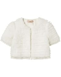 Twinset - Ruffled Short-Sleeve Jacket - Lyst