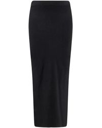 Hevò - Elasticated-Waistband Back-Slit Maxi Skirt - Lyst