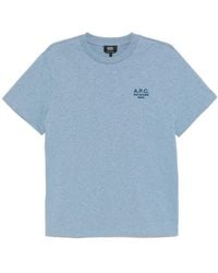 A.P.C. - Camiseta con logo bordado - Lyst