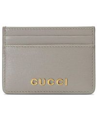 Gucci - Logo-lettering Leather Card Holder - Lyst