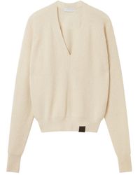 Stella McCartney - V-Neck Ribbed Sweater - Lyst