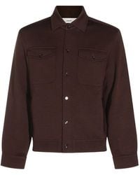 Lardini - Spread-Collar Button-Up Shirt Jacket - Lyst