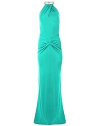 Carolina Herrera - Halter Neck Draped Dress - Lyst