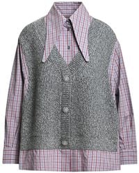 Essentiel Antwerp - Kute Checked Layered-Vest Shirt - Lyst