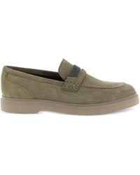 Brunello Cucinelli - Monili-Detail Suede Loafers - Lyst