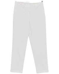 Peserico - Cropped-Leg Turn-Up Trousers - Lyst