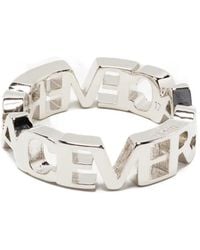 Versace - Ring mit Logo - Lyst