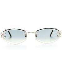 Cartier - Frameless Rectangle-shape Sunglasses - Lyst