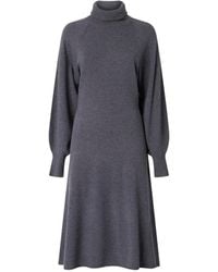 Pinko - Roll-Neck Balloon-Sleeve Dress - Lyst