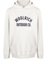 Woolrich - Hoodie mit Logo-Print - Lyst